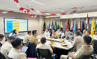 Koordinator Divisi Humas Datin Bawaslu Provinsi DKI Jakarta, Quin Pegagan menghadiri kegiatan Rapat Koordinasi Penyusunan Peta Rawan Konflik Berbasis Data Terintegrasi Lintas Instansi
