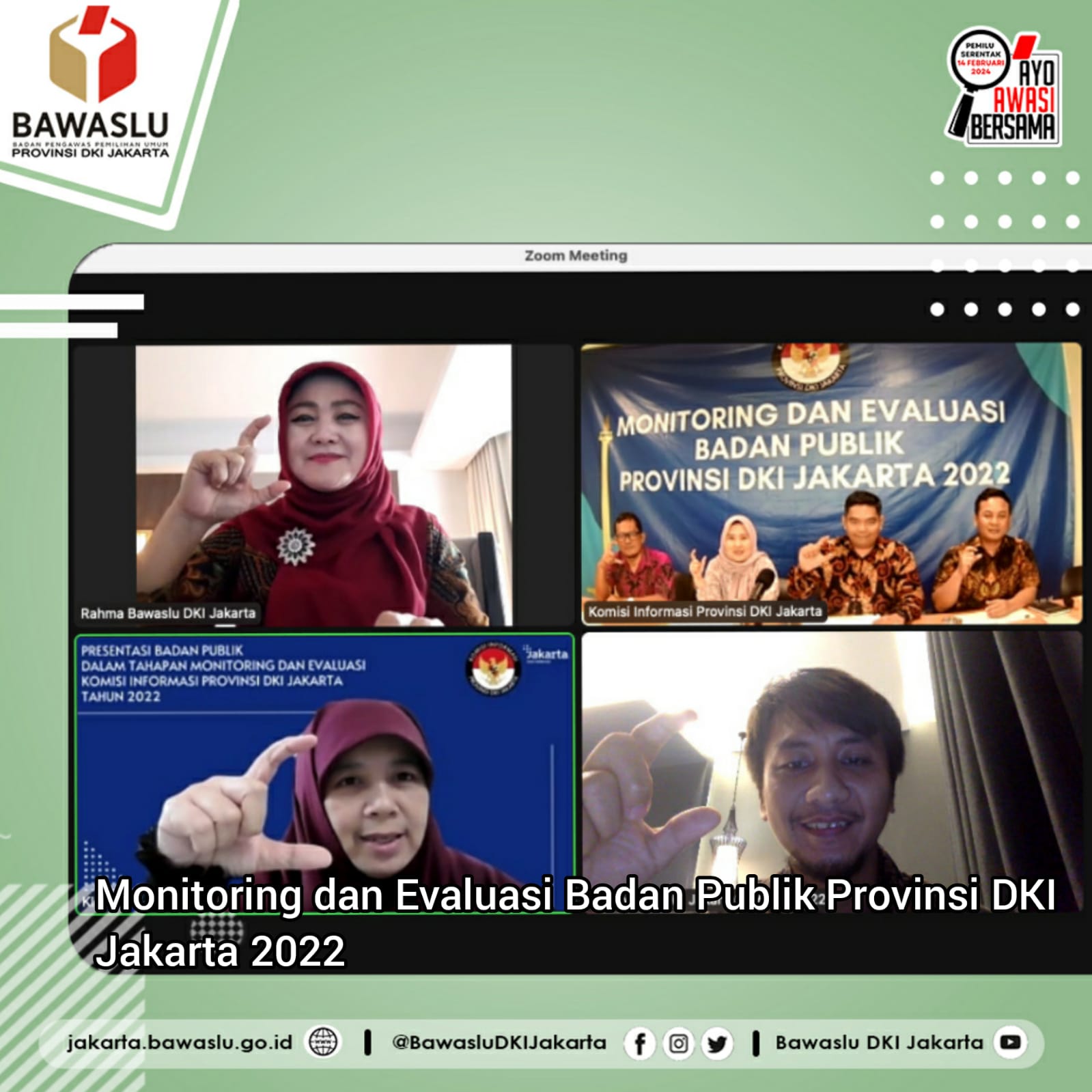 Bawaslu Provinsi DKI Jakarta Ikuti Monev Keterbukaan Informasi Publik 2022