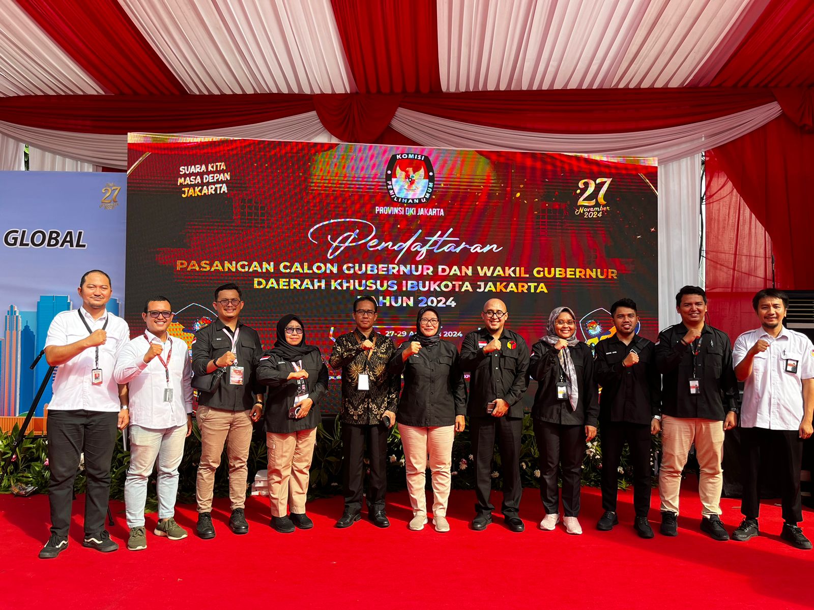 Bawaslu Provinsi Jakarta Lakukan Pengawasan Pendaftaran Calon Gubernur dan Wakil Gubernur Provinsi Jakarta.