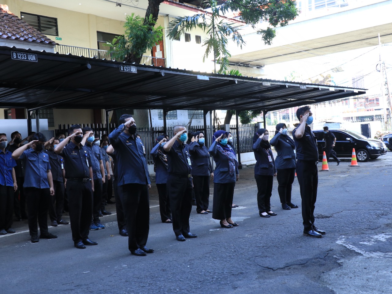 ASN Bawaslu DKI Jakarta Apel Pagi Perdana di Tahun 2022