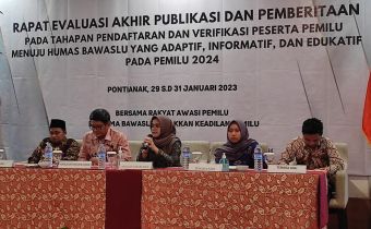 Bawaslu Provinsi DKI Jakarta Menghadiri Kegiatan Rapat Evaluasi Akhir Publikasi dan Pemberitaan