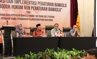 Bawaslu Provinsi DKI Jakarta menyelenggarakan Sosialisasi dan Implementasi Peraturan Bawaslu dan Produk Hukum Non Peraturan Bawaslu 