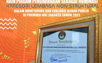 Bawaslu DKI Jakarta Raih Penghargaan 3 Besar Pengelolaan Informasi Terbaik Nominasi Kategori Lembaga Non Struktural dari Komisi Informasi DKI Jakarta