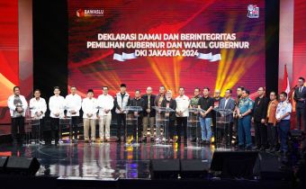 Bawaslu Provinsi DKI Jakarta Gelar Deklarasi Damai dan Berintegritas Pada Pemilihan Gubernur dan Wakil Gubernur Provinsi DKI Jakarta Tahun 2024