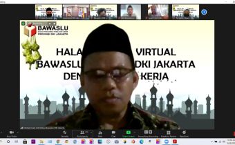 Gelar Halal Bihalal Virtual, Ketua Bawaslu DKI  Harap Terus Pererat Silaturrahim dengan Mitra Kerja